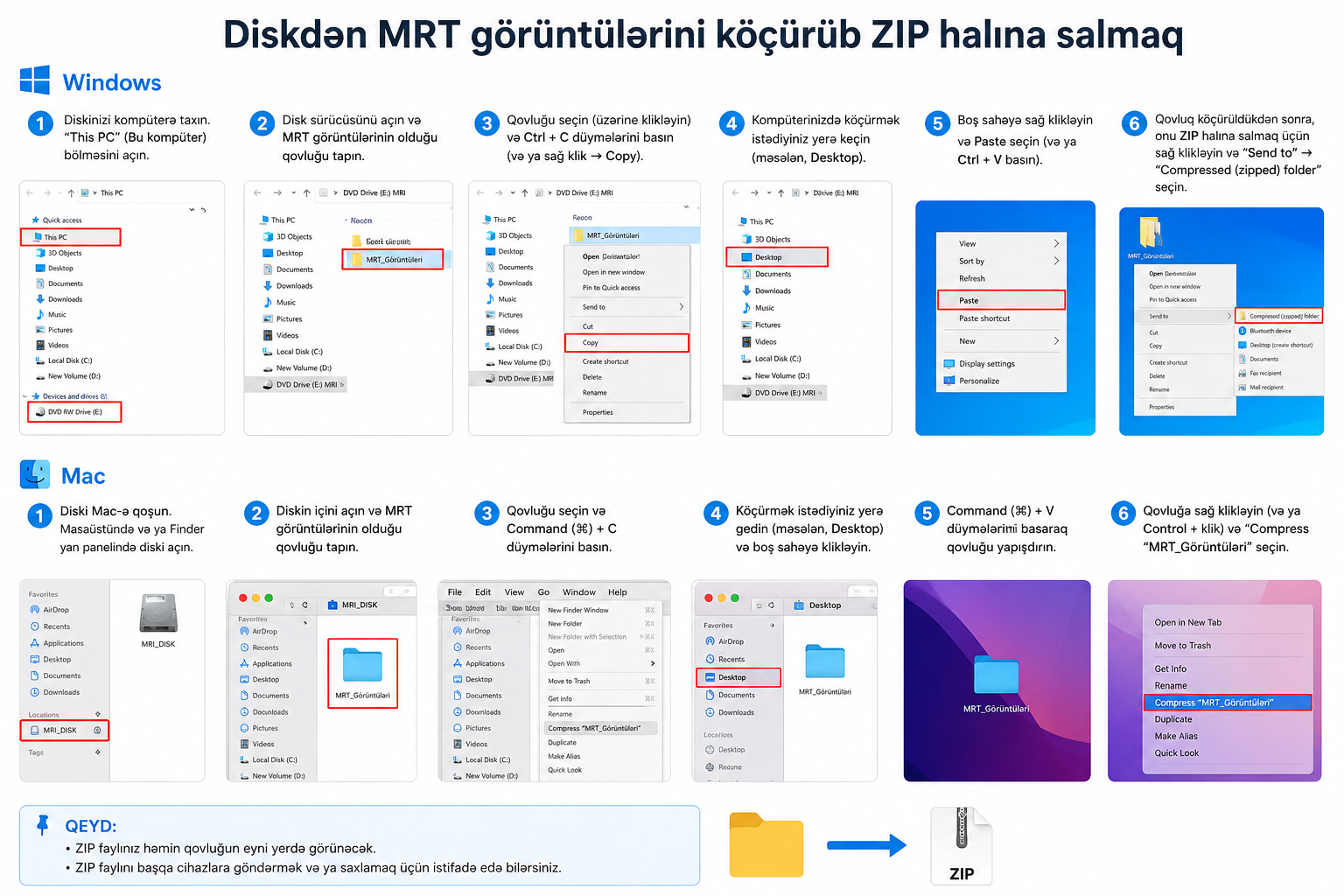 Diski ZIP halına salmaq